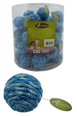 Игрушка "Мячик" с погремушкой, 7см, текстиль (Blue/silver ball 4 cm with rattle in tube) 240035 240035