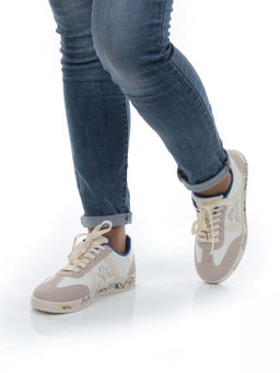 05-6015-2 WHITE/BEIGE Кроссовки женские (искусственные материалы) - No name фото 4