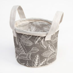 Корзинка текстильная Этель. Прозрачные листья, 12?14 см