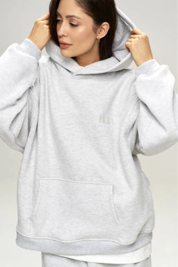 Худи с начесом Grey Melange