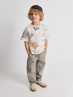 Футболка детская для мальчиков Acoola Brownie кремовая  фото 5