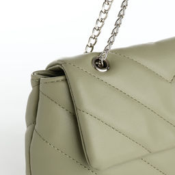 Сумка женская мессенджер на магните, 23×7×14 см, оливковая