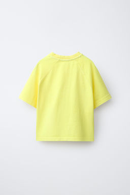 CONJUNTO JOGGING CAMISETA Y BERMUDA LISO / Amarillo