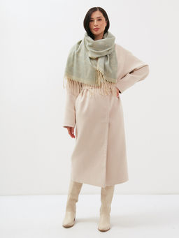 В составе шерсть. Большой теплый двусторонний палантин - Tantino фото 7