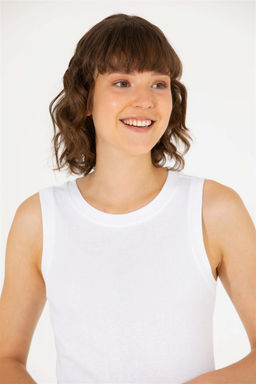 U. S. Polo Assn Женская белая базовая футболка без рукавов с круглым вырезом - U.s. polo assn фото 11