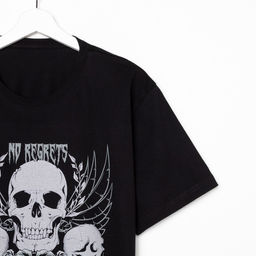 Футболка мужская KAFTAN Skull, размер 56, хлопок 100%, чёрная