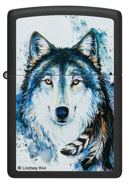 Зажигалка ZIPPO Линдси Киви Хороший волк | Lindsay Kivi Good Wolf Design 48936  фото 2
