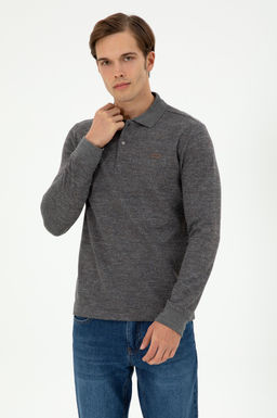 Мужской серый меланжевый свитшот Неожиданная скидка в корзине