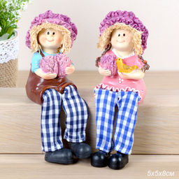 Фигурка Веселые Домовята висячие ножки 5х5х8 см / 92191-1 /уп 2/192/