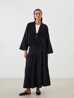 ?al Yaka Oversize M?slin Kad?n Kimono