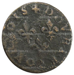 Монета 2 денье турнуа Франция