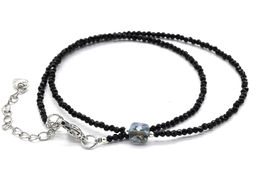 Чокер из шпинели шарик граненый 2мм с подвеской из циркона, 38см Радуга камня  фото 8