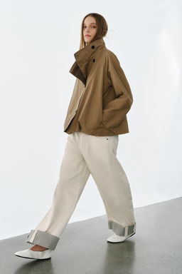 CHAQUETA REVERSIBLE CUADROS ZW COLLECTION / Beige claro - Zara фото 4