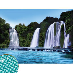 Алмазная мозаика с полным заполнением на холсте «Водопад», 22×32 см