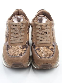 04-PCML20-3 KHAKI Кроссовки демисезонные женские (натуральная замша, натуральная кожа, текстиль)