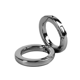 Цена за 100 шт. Кольцо-карабин плоский, d=20/28 мм, толщина - 4 мм, цвет серебряный