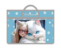 Папка на молнии с ручками А3 "Нежная дружба" (ПМ-А3-26)