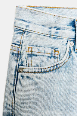 JEANS ZW COLLECTION RELAXED FLARE TIRO BAJO / Azul claro - Zara фото 7