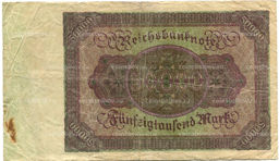 Банкнота 50000 марок 1922 года Германия