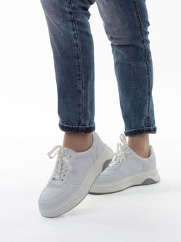 03-3062-2 WHITE Кроссовки женские (натуральная кожа)