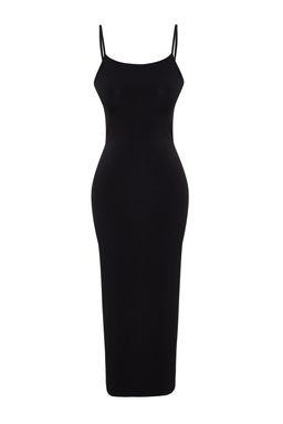 TRENDYOLMILLA Siyah Vucuda Oturan Maxi Orme S?rt Dekolteli Plaj Elbisesi TBESS23EL00116  фото 7