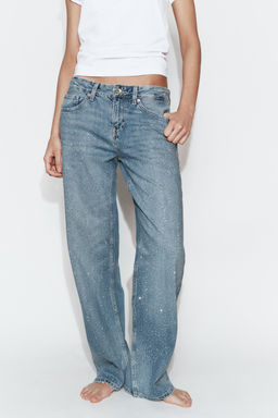 JEANS TRF RECTOS TIRO BAJO BRILLOS / Marino - Zara фото 8