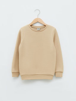 Bisiklet Yaka Basic Uzun Kollu Erkek ?ocuk Sweatshirt