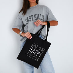 Шопер детский для девочки Black color, без молнии, без подкладки, цвет чёрный