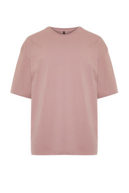 Gul Kurusu Oversize/Genis Kesim %100 Pamuklu K?sa Kollu Basic T-Shirt TMNSS22TS0318