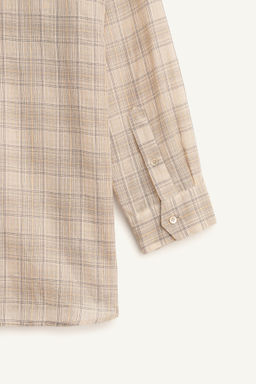 LNG SLV CHCK SHRT / Beige - Zara фото 9