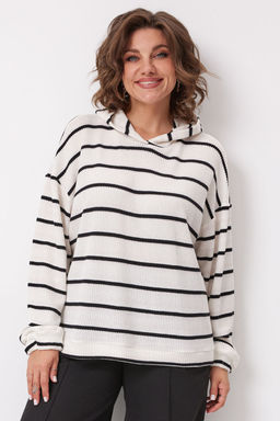 Худи BegiModa 4137 Чёрно-белый