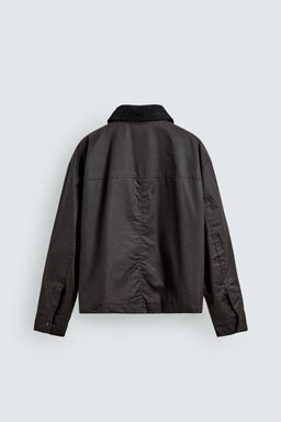 WAXED FINISH JACKET WITH CONTRAST COLLAR - Zara фото 16
