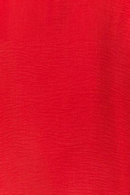 K?rm?z? Duz Kesim Mini Dokuma Elbise TWOSS24EL00765 - Trendyolmilla фото 4