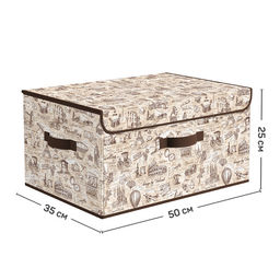 VAL TC-BOX-DDM Короб стеллажный с откидной стенкой, с крышкой, 50*35*25 см, TRAVELLING, шт