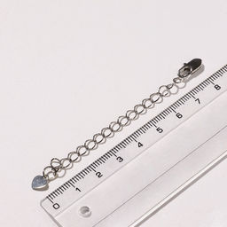 Замок карабин «Сердечко», 3 шт. с удлинителем 5.8 см 1.1×0.4 см, цвет серебро