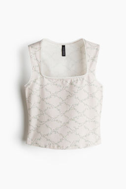 Top sin mangas con ribete picot - H&m фото 2