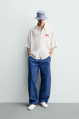 CAMISA RELAXED FIT ESTAMPADO FRUTAS / Blanco