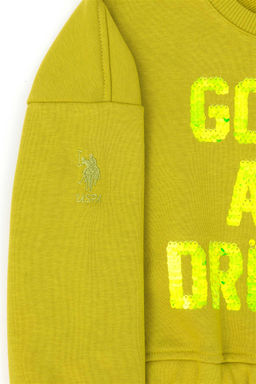 Толстовка для девочек фисташково-зеленого цвета - U.s. polo assn фото 8