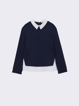 14543 Джемпер для девочек F072.01-3 синий - Смена фото 6