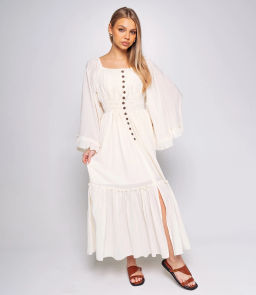 Платье #КТ2562, кремовый