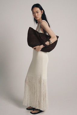 VESTIDO PUNTO FLECOS / Crudo - Zara фото 2