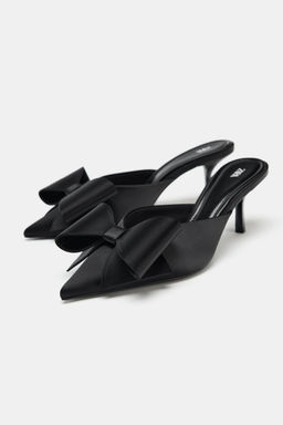 BOW HIGH-HEEL MULES - Zara фото 11