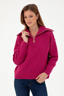 Женский свитер цвета фуксии Неожиданная скидка в корзине - U.s. polo assn фото 3