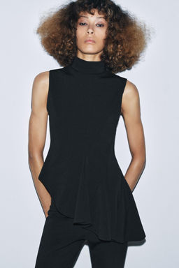 SLEEVELESS PEPLUM TOP - Zara фото 4