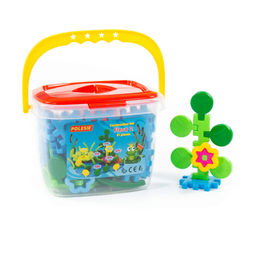 Конструктор Флора 2 (91 элемент) (в ведёрке) - Полесье фото 3