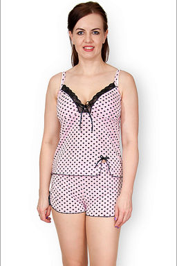 Пижама с шортами на бретелях (90-2)