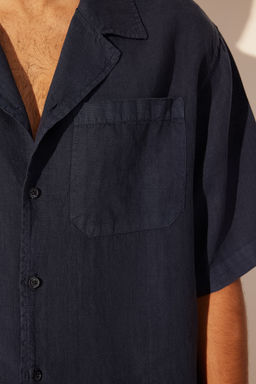 TRENDYOL MAN Premium Lacivert %100 Keten Oversize Fit Gomlek TMNSS24GO00059 - Trendyolmilla фото 9