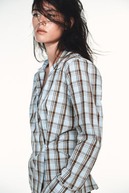 CHECK POPLIN WRAP SHIRT - Zara фото 11