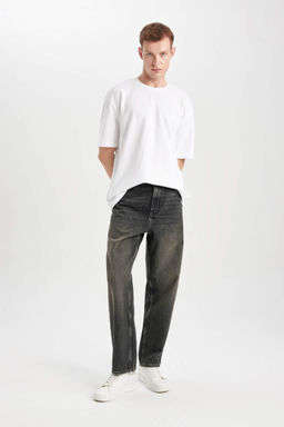 Широкие джинсовые брюки Baggy с нормальной талией и широкими штанинами - Defacto фото 4