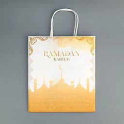 Цена за 2 шт. Пакет подарочный крафтовый «Рамадан», Ramadan kareem, 22×25×12 см